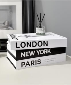 Set of 3 Faux Coffee Table Books for Decor