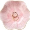Lotus Leaf Ceramic Trinket Tray, Pink Jewelry Organizer