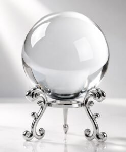 Elegant K9 Crystal Sphere with Stand Decor