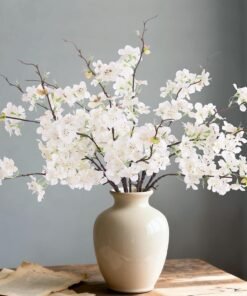 INXUGAO 12 PCS Artificial Cherry Blossom Branch Decor Indoor