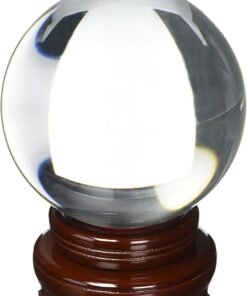 Amlong 150mm Crystal Clear Ball with Wooden Stand