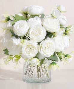 Luyue 2 Pack Vintage Artificial Peony Centerpiece Decor