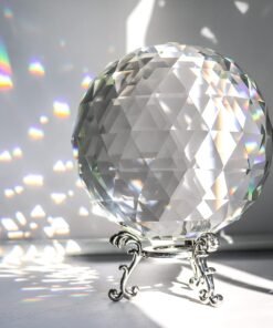 Clear Crystal Ball Prism Rainbow Maker with Stand