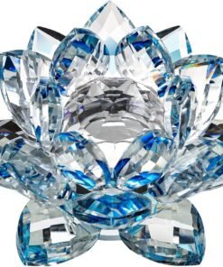 Blue 3 Inch Crystal Lotus Flower