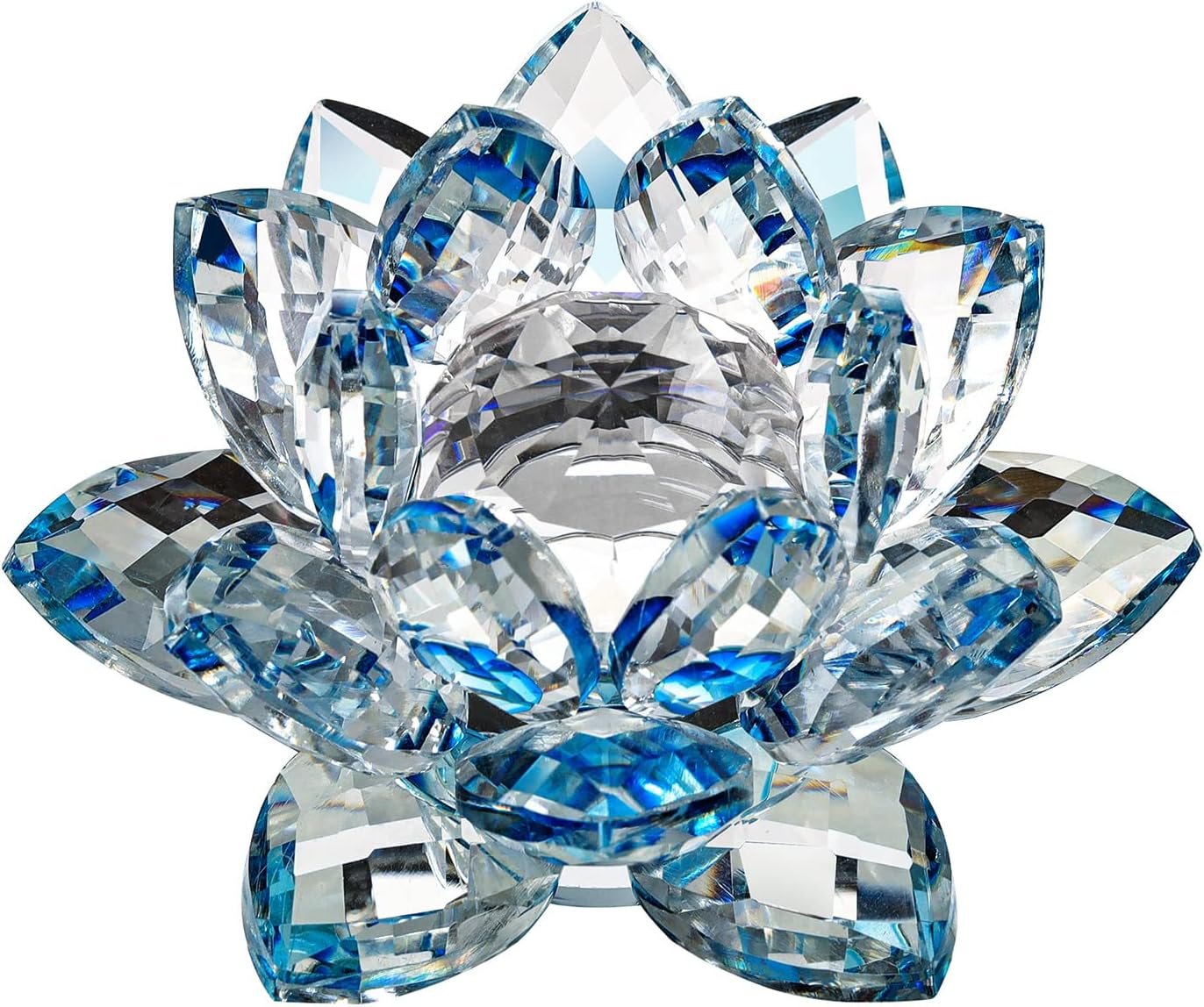 Blue 3 Inch Crystal Lotus Flower