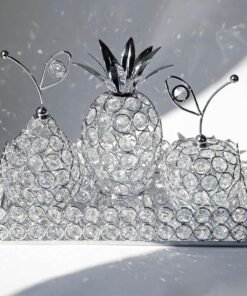 4-Piece Crystal Candle Holder Set for Wedding Decor