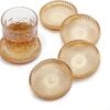 Modern Clear Glass Coasters, Set of 5