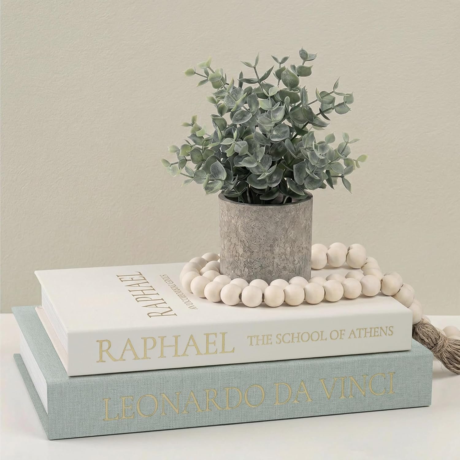 Linen Faux Book Decor Box Set of 2