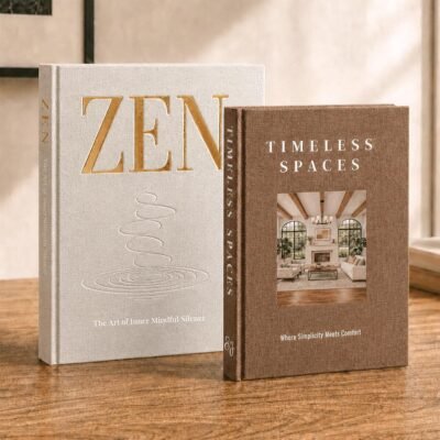 Aesthetic Linen Fake Books, Set of 2