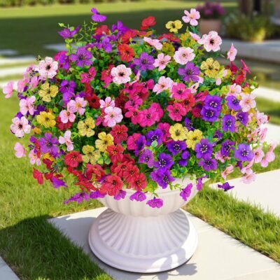 Artificial Outdoor Flowers Plants Home Spring Decor